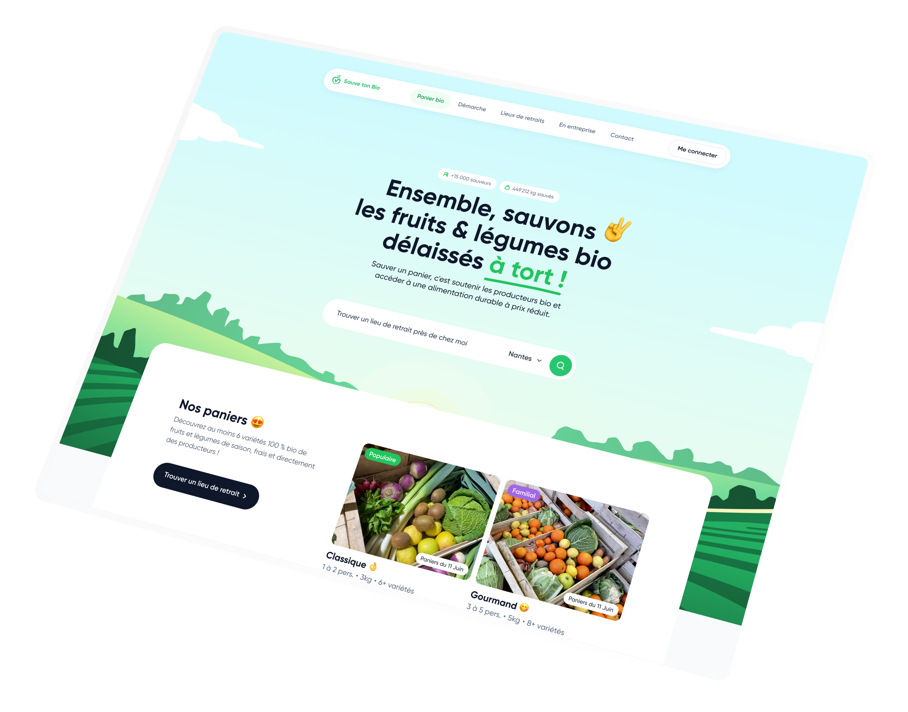 Aperçu du projet Site vitrine Sauve ton Bio